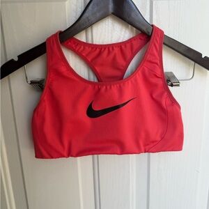 Nike Red Racerback Logo Sports Bra